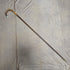 1919 British Antique Lightweight Men's Walking Stick Sterling Silver Decoration Brown Shaft 90cm